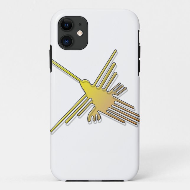 Capa Para iPhone Da Case-Mate Ouro Nazca Lines Hummingbird (Verso)