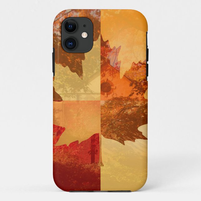 Capa Para iPhone Da Case-Mate Outono, folha de bordo (Verso)