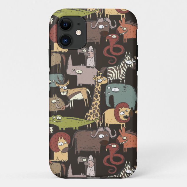 Capa Para iPhone Da Case-Mate Padrão Africano de Animais (Verso)
