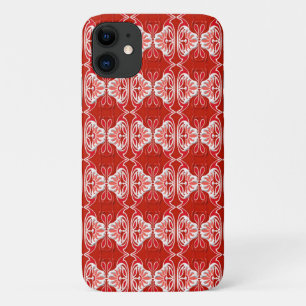 Capa Para iPhone Da Case-Mate Padrão Art Deco - vermelho e branco
