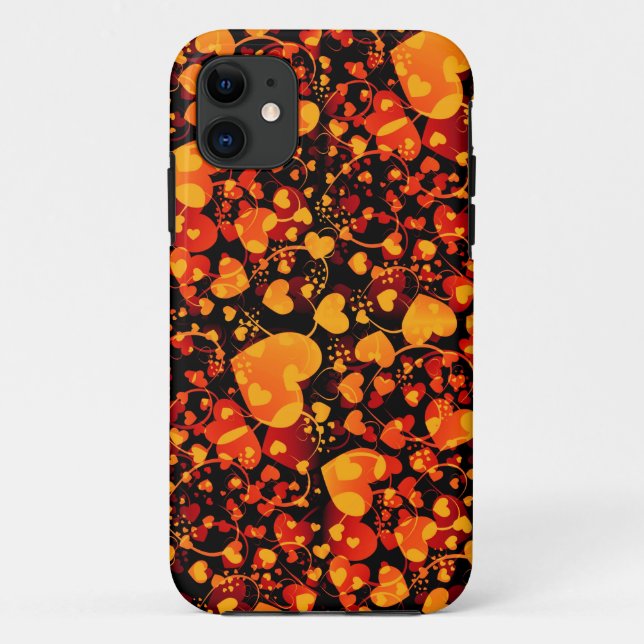 Capa Para iPhone Da Case-Mate Padrão cardíaco - vermelho-preto (Verso)