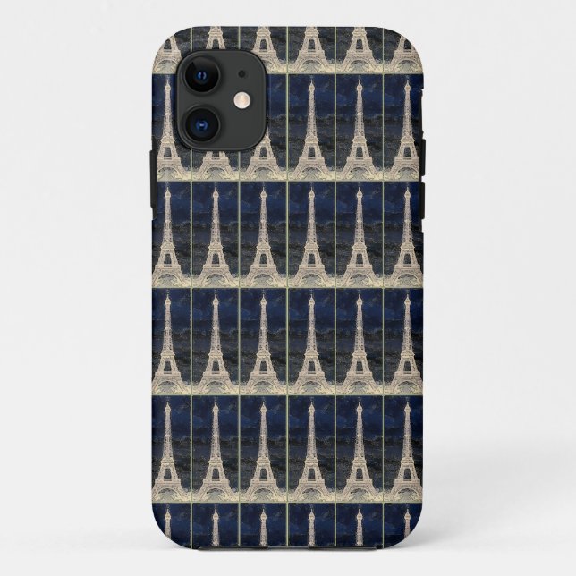 Capa Para iPhone Da Case-Mate Padrão da Torre Eiffel (Verso)