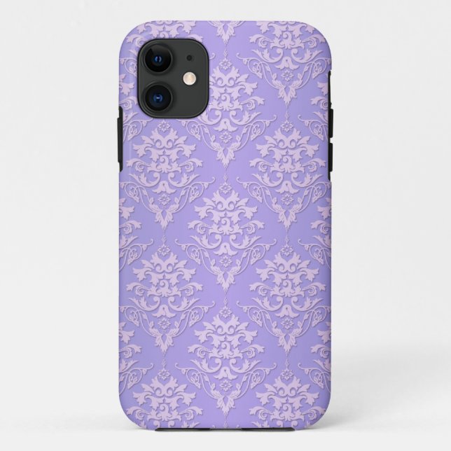 Capa Para iPhone Da Case-Mate Padrão Damask Lavanda (Verso)