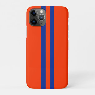 Capa Para iPhone Da Case-Mate Padrão das faixas azuis e laranja esportivas
