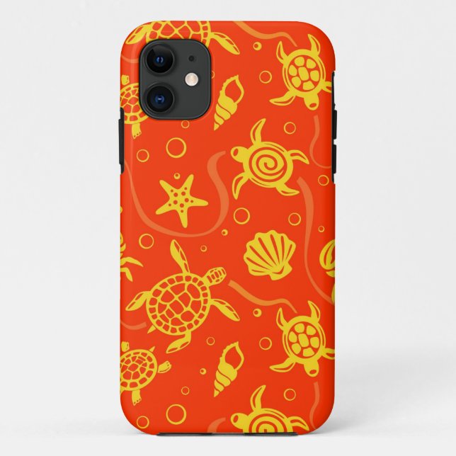 Capa Para iPhone Da Case-Mate Padrão das tartarugas (Verso)