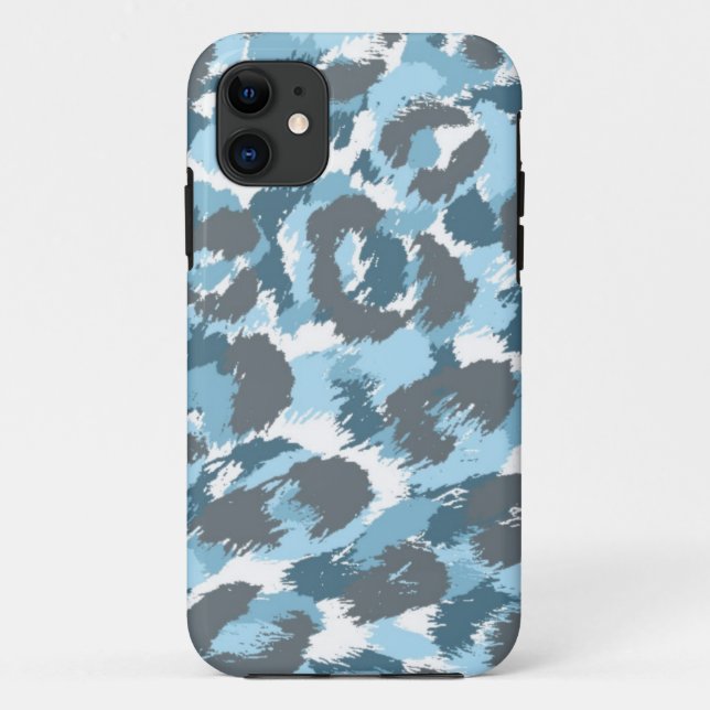 Capa Para iPhone Da Case-Mate Padrão de Camuflagem Azul (Verso)
