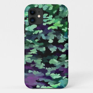 Capa Para iPhone Da Case-Mate Padrão de Camuflagem Verde Jade e Roxo