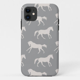 Capa Para iPhone Da Case-Mate Padrão de Cavalos Galopantes de Cinzas