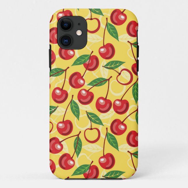 Capa Para iPhone Da Case-Mate Padrão de cereja (Verso)