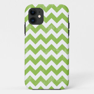 Capa Para iPhone Da Case-Mate Padrão de Chevon Branco Verde Vestido em Tendência