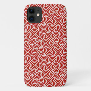 Capa Para iPhone Da Case-Mate Padrão de espiral japonês - vermelho e branco prof