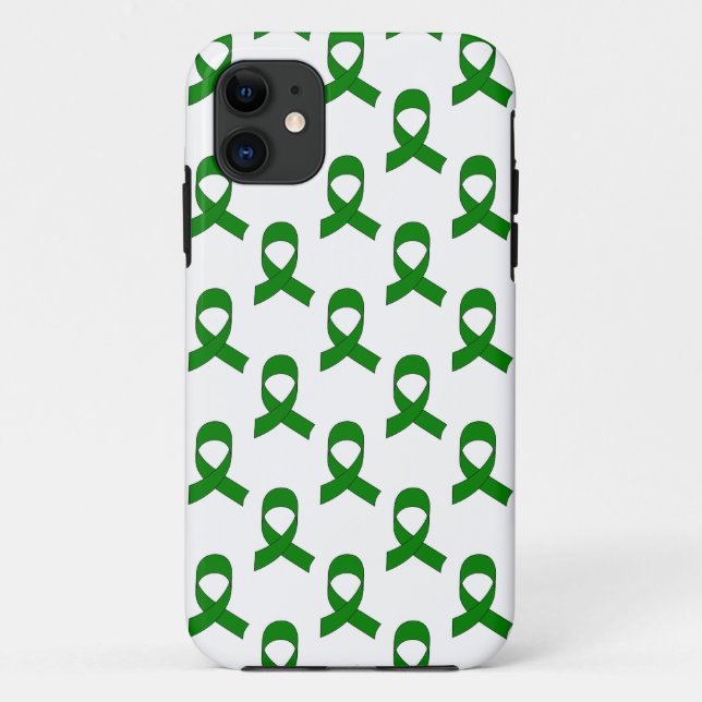 Capa Para iPhone Da Case-Mate Padrão de Faixa Verde (Verso)