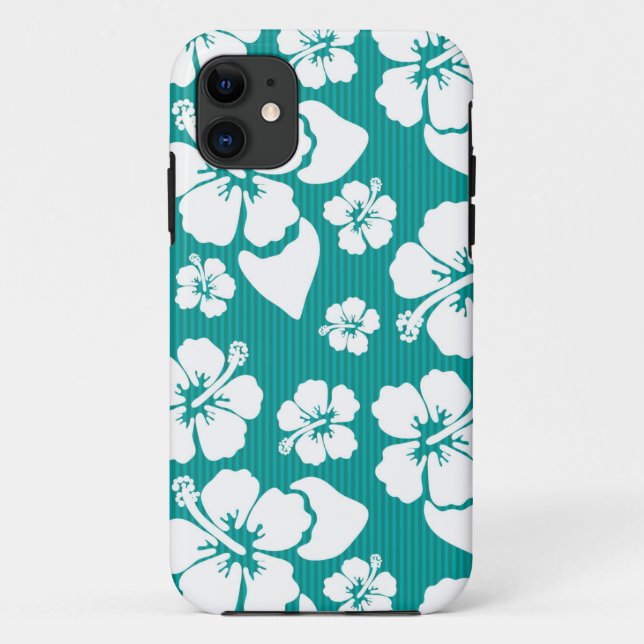 Capa Para iPhone Da Case-Mate Padrão de Flor de Hibiscus Havaiano (Verso)