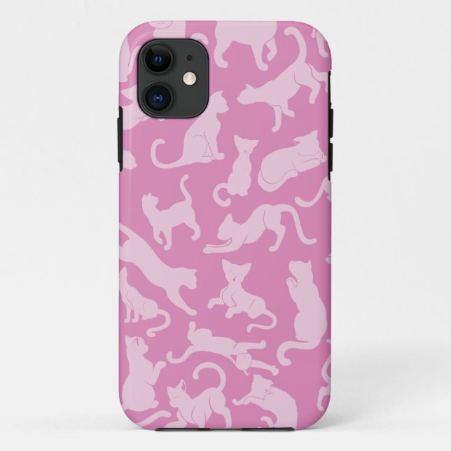 Capa Para iPhone Da Case-Mate Padrão de Gato Rosa (Verso)