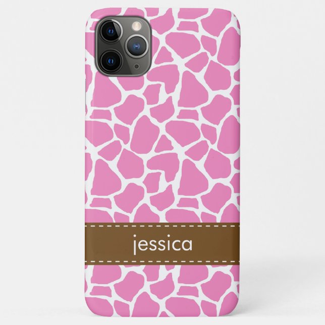 Capa Para iPhone Da Case-Mate Padrão de Girafa Rosa (Verso)