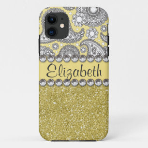 Capa Para iPhone Da Case-Mate Padrão de Impressão de Paisley Rhinestone Glitte
