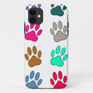 Capa Para iPhone Da Case-Mate Padrão de impressão de pata de cão multicolorido