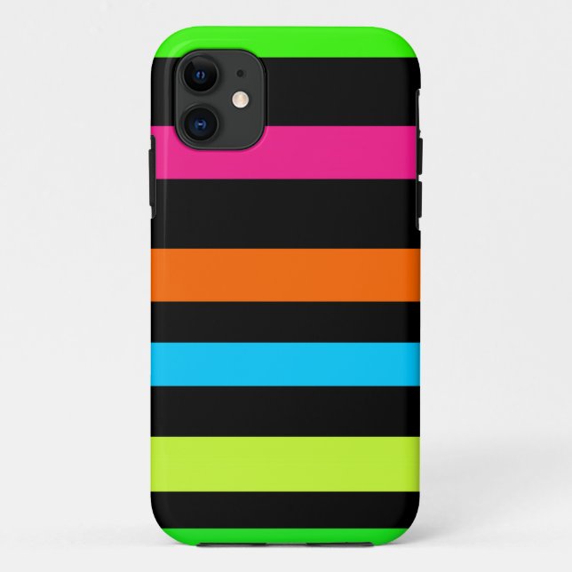 Capa Para iPhone Da Case-Mate Padrão de Listras Neon (Verso)