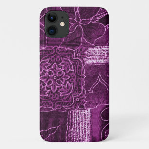 Capa Para iPhone Da Case-Mate Padrão de patch, Fundo de patch, roxo