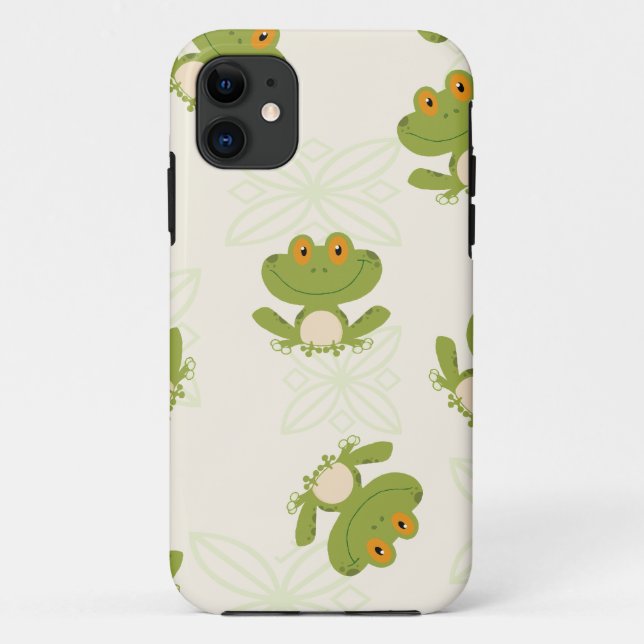 Capa Para iPhone Da Case-Mate Padrão de Sapo Verde Bonito (Verso)