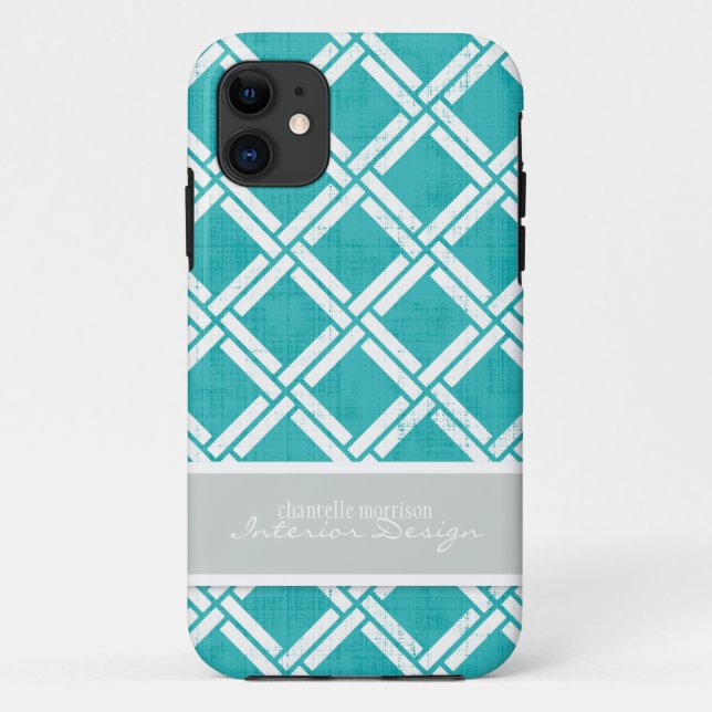 Capa Para iPhone Da Case-Mate Padrão de Trellis Diagonal Quadrado do Mod Persona (Verso)