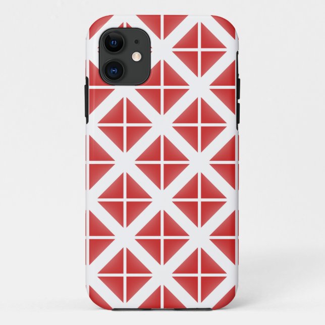 Capa Para iPhone Da Case-Mate Padrão de Triângulo da Trendy Vermelha (Verso)