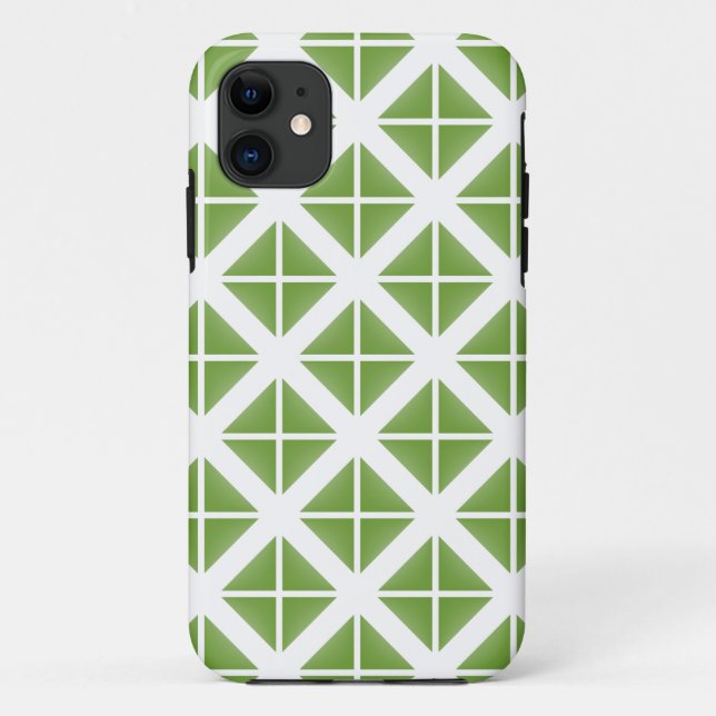 Capa Para iPhone Da Case-Mate Padrão de Triângulo de Tendência Verde (Verso)