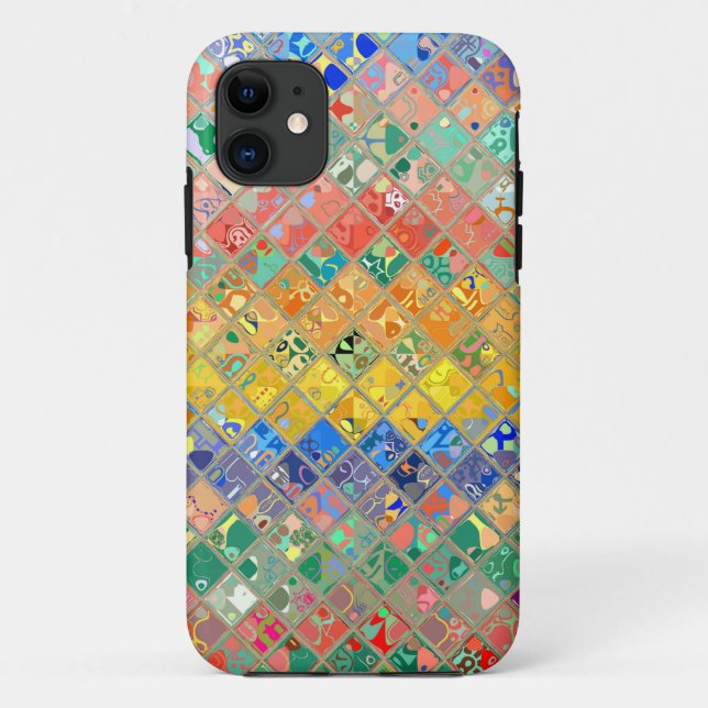 Capa Para iPhone Da Case-Mate Padrão de Vidro abstrato Mosaico Obtido #4 (Verso)
