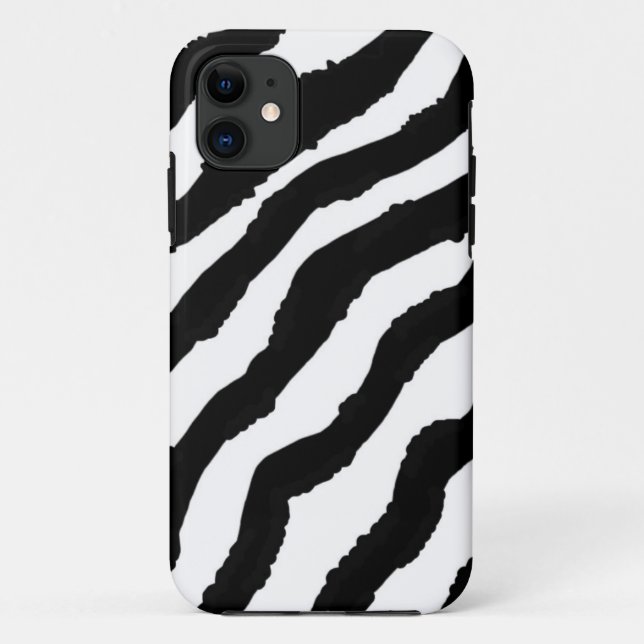 Capa Para iPhone Da Case-Mate Padrão de Zebra Preto e Branco (Verso)