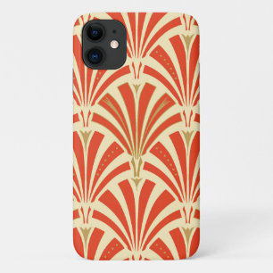 Capa Para iPhone Da Case-Mate Padrão do ventilador Art Deco - laranja-mandarina