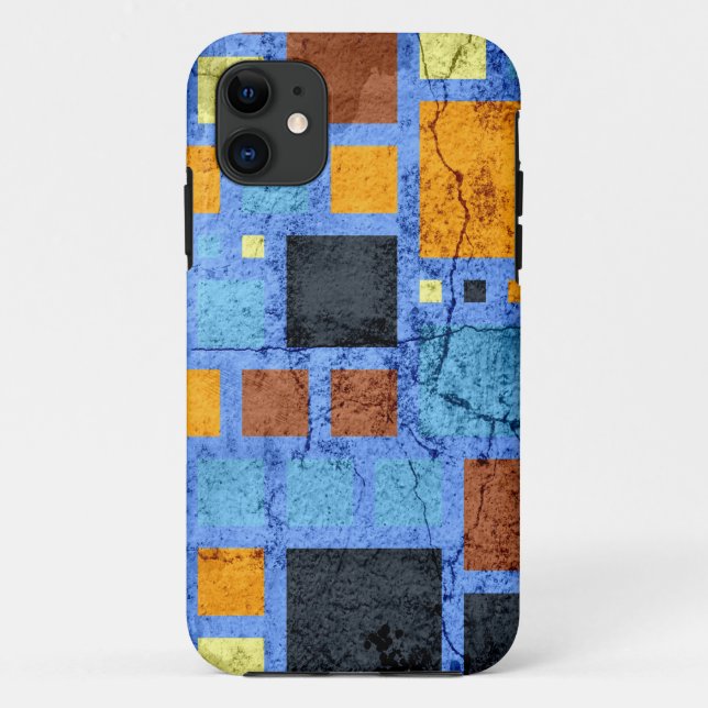 Capa Para iPhone Da Case-Mate Padrão dos quadrados modernos retrorreflectores do (Verso)