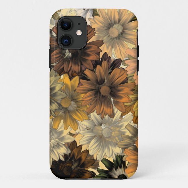 Capa Para iPhone Da Case-Mate Padrão floral castanho (Verso)