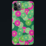 Capa Para iPhone Da Case-Mate Padrão floral de Art Deco - tons verdes, fúcsia<br><div class="desc">Um padrão de Deco de Arte baseado em um padrão crisântemo tradicional e estilizado usado em têxteis japoneses,  em tons de jade macia e verdes limões com cor-de-rosa fuchsia,  esboçado em ouro,  sobre um fundo verde escuro e teal</div>