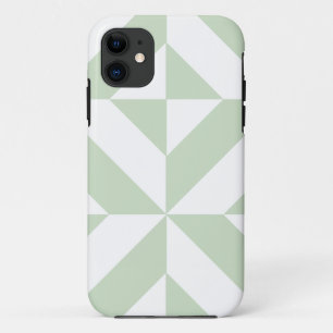 Capa Para iPhone Da Case-Mate Padrão Geométrico de Deco em Verde Sage