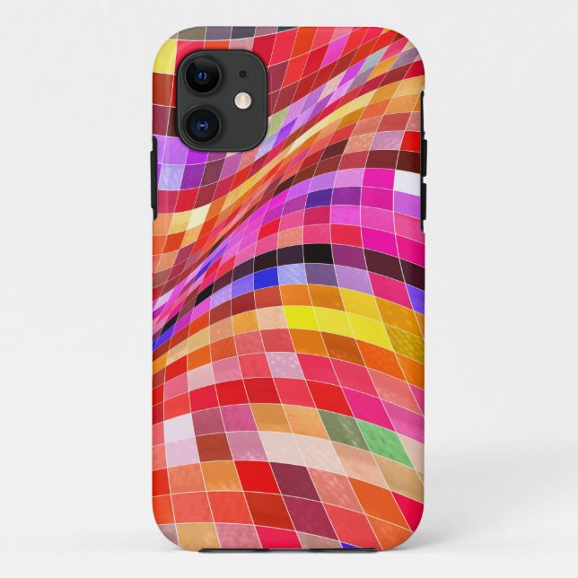 Capa Para iPhone Da Case-Mate Padrão Quadrado Psicodélico (Verso)