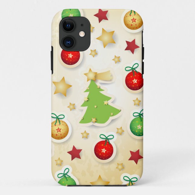 Capa Para iPhone Da Case-Mate Padrão retro natalino (Verso)