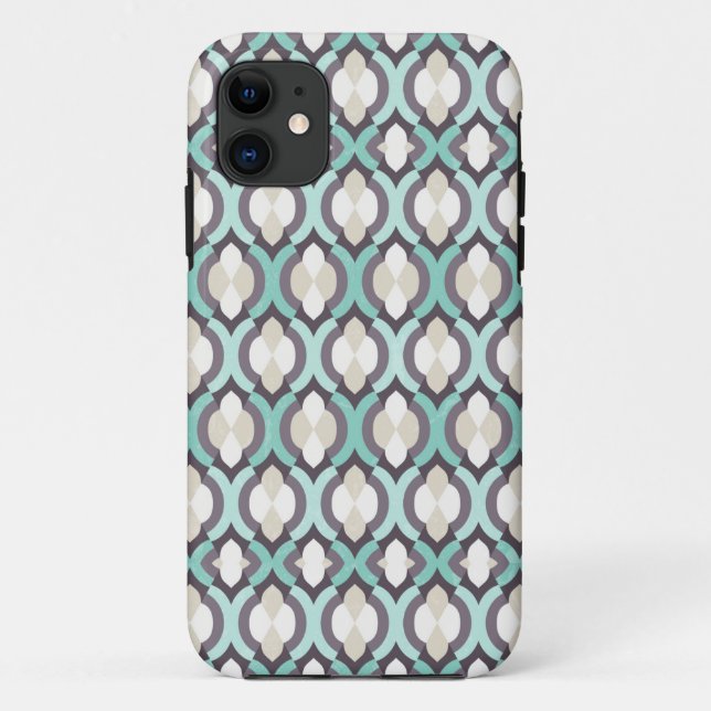 Capa Para iPhone Da Case-Mate Padrão Turquesa Marroquino (Verso)