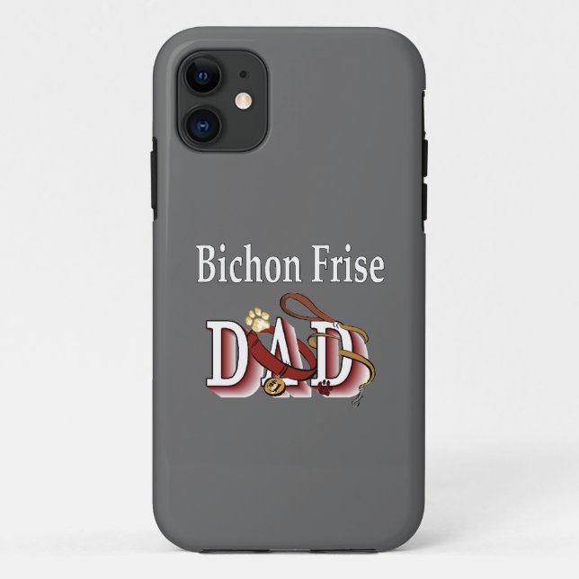 Capa Para iPhone Da Case-Mate Pai Bichon Frise (Verso)