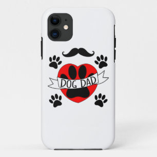 Capa Para iPhone Da Case-Mate Pai Cão E Desenho Coração Vermelho