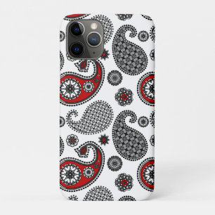 Capa Para iPhone Da Case-Mate Paisley pattern, Black, White e Red