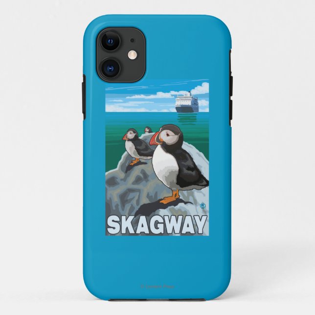 Capa Para iPhone Da Case-Mate Papagaio-do-mar & navio de cruzeiros - Skagway, (Verso)