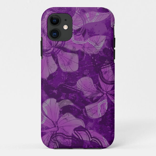 Capa Para iPhone Da Case-Mate Papaloa Hibiscus - Pintura de Rocha Lava Havaiana (Verso)