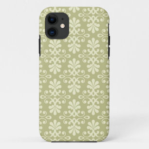 Capa Para iPhone Da Case-Mate Papel de parede floral do damasco
