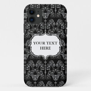 Capa Para iPhone Da Case-Mate Papel de parede Vintage Damask - branco + seu back