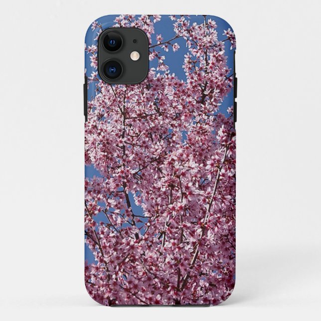 Capa Para iPhone Da Case-Mate Para o Azul Flores de Cerejeira Japonesas (Verso)