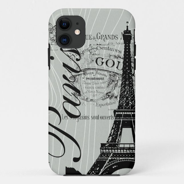 Capa Para iPhone Da Case-Mate Paris Antigo & Torre Eiffel (Verso)