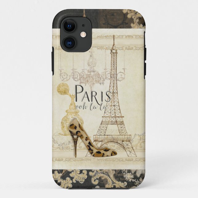 Capa Para iPhone Da Case-Mate Paris, la Fashion Eiffel Tower Chandelier (Verso)