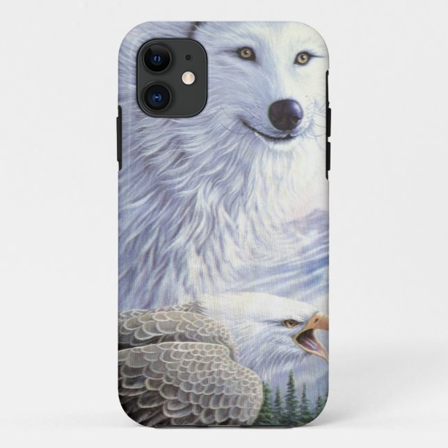 Capa Para iPhone Da Case-Mate Parque da Natureza Animais Águia Lobo Escritório A (Verso)