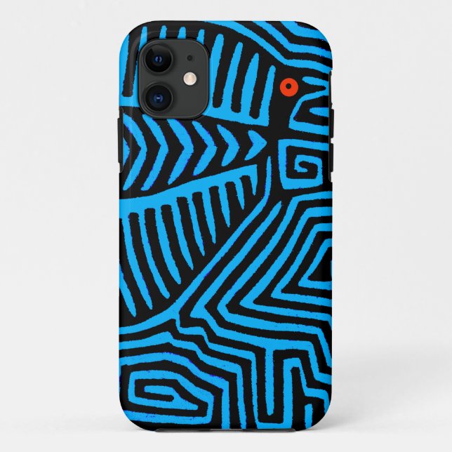 Capa Para iPhone Da Case-Mate Pássaro Azul Kuna Indian (Verso)
