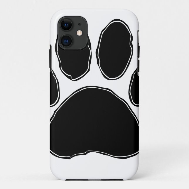 Capa Para iPhone Da Case-Mate Pata De Cães Desenhando Em Preto (Verso)